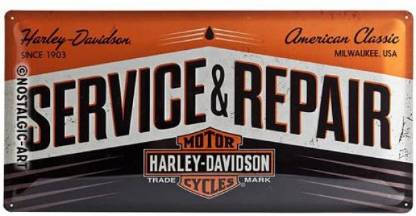 Blechschild Harley Davidson Motorcycles Service & Repair 25x50 ovp