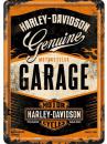 Blechpostkarte Harley-Davidson Garage