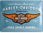 Blechschild 30X40 Harley Davidson Logo Blue